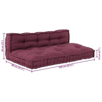 Palettensofa-Kissen mit Rückenstütze in Rot
