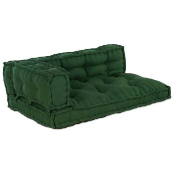 ARDEBO.de - Paletten-Sofa-Kissen mit Arm- und Rückenlehne in Grün aus Stoff