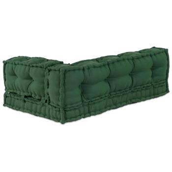 Paletten-Sofa-Kissen mit Arm- und Rückenlehne in Grün aus Stoff