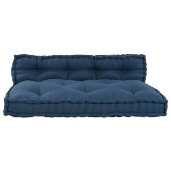 Palettensofa-Kissen mit Rückenteil, blauer Stoff