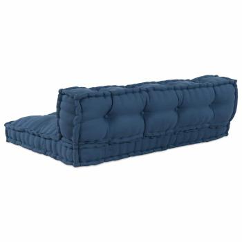 Palettensofa-Kissen mit Rückenteil, blauer Stoff