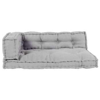 Palettensofa-Kissen mit Arm- und Rückenstütze in Grau