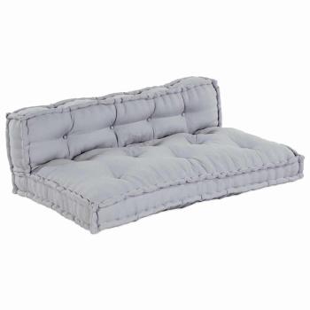 ARDEBO.de - Palettensofa Kissen mit Rückenlehne Grau Stoff