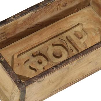 Tabletts 4 Stück 30x15x9 cm Massivholz Wiederverwertet