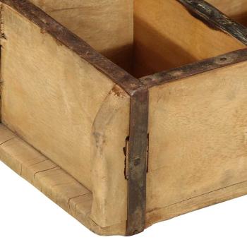 Tabletts 4 Stück 30x14x9 cm Massivholz Recycelt