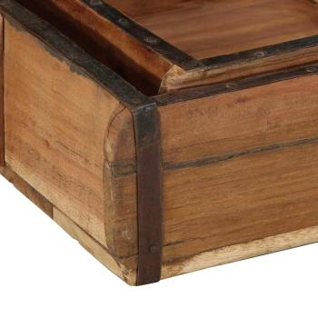 2-teiliges Tablett-Set aus recyceltem Massivholz