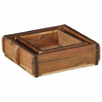 2-teiliges Tablett-Set aus recyceltem Massivholz