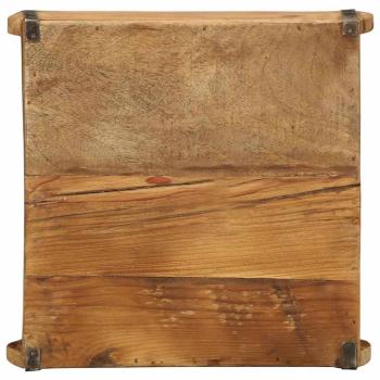 Tablett 31x29x10 cm Aus Solidem Holz Wiederverwertet