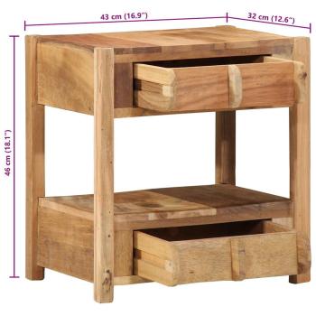 Beistelltisch 43x32x46 cm aus recyceltem Holz