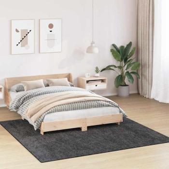 Flauschiger Teppich mit Latexrücken Dunkelgrau 200x200 cm