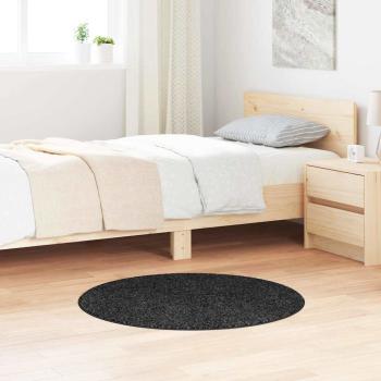 ARDEBO.de - Flauschiger Teppich mit Latexbasis Dunkelgrau ø90 cm