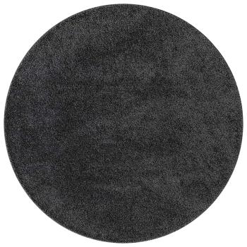 Flauschiger Teppich mit Latexbasis Dunkelgrau ø90 cm