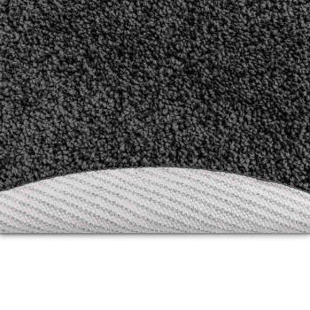 Flauschiger Teppich mit Latexbasis Dunkelgrau ø90 cm