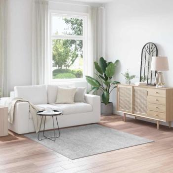 ARDEBO.de - Shaggy Teppich mit Latexrücken Grau 160x160 cm