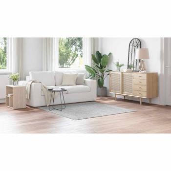 Shaggy Teppich mit Latexrücken Grau 160x160 cm