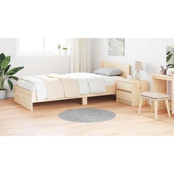 Flauschiger Teppich mit Latexrücken Grau ø90 cm