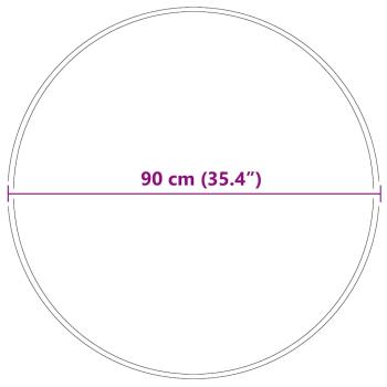 Flauschiger Teppich mit Latexrücken Grau ø90 cm