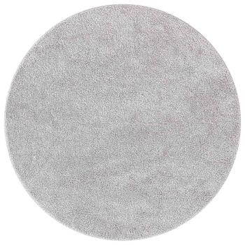 Flauschiger Teppich mit Latexrückseite Grau ø120 cm