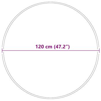 Anti-Rutsch Shaggy Teppich Grau 120 x 120 cm PP