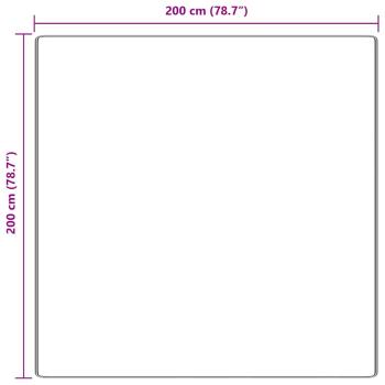 Anti-Rutsch Shaggy Teppich Creme 200 x 200 cm PP