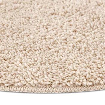 Shaggy Teppich mit Latexrücken Creme ø90 cm