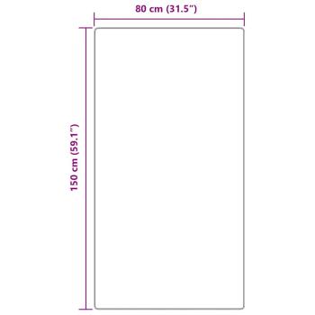 Shaggy-Teppich mit Latexrücken Braun 80x150 cm