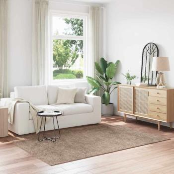 ARDEBO.de - Hochflor Teppich mit Latexrücken Braun 160x230 cm