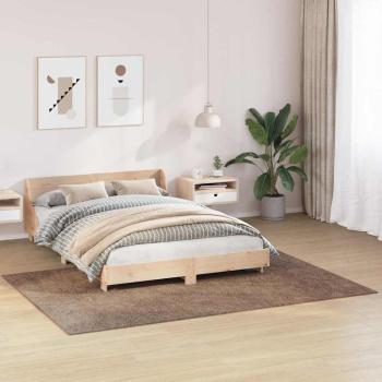 Hochflor Teppich mit Latexrücken Braun 160x230 cm