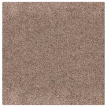 Flauschiger Teppich mit Latexboden Braun 200x200 cm