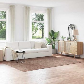 ARDEBO.de - Shaggy Teppich mit Latexrücken Braun 200x290 cm