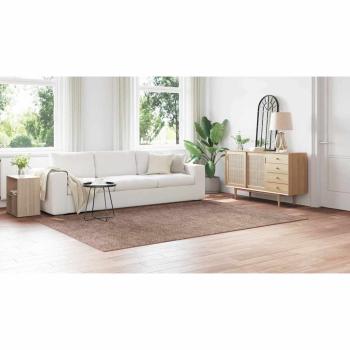 Shaggy Teppich mit Latexrücken Braun 200x290 cm