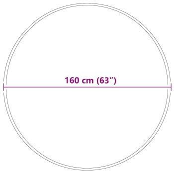 Shaggy-Teppich mit Latexrücken Braun ø160 cm