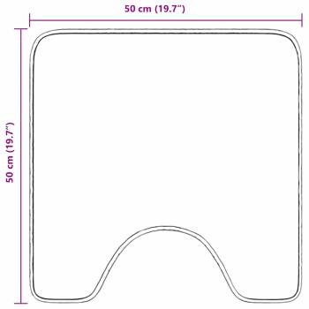 Badematte U-Form Türkis 50x50 cm Polypropylen Rutschfest