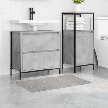 Badematte Rechteckig Grau 50x80 cm Polypropylen Rutschfest