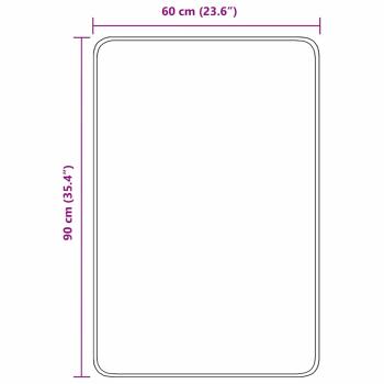 Badematte Rechteckig Braun 60x90 cm Polypropylen Rutschfest
