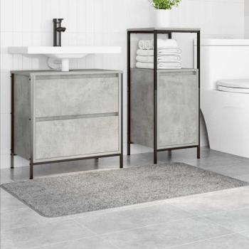 Badematte rechteckig Grau 70x120 cm Polypropylen rutschfest