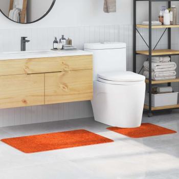 ARDEBO.de - 2-teiliges Badteppich-Set Orange Polypropylen Rutschfest