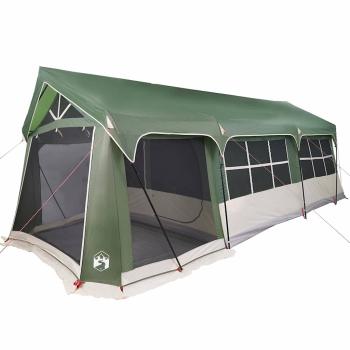 Campingzelt mit Fenstern Grün für 10 Personen Wasserdicht