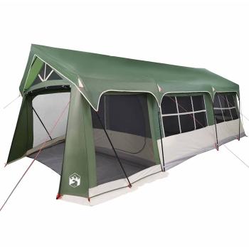 Campingzelt mit Fenstern Grün für 10 Personen Wasserdicht