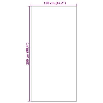 Fußmatte waschbar Anthrazit 120x250 cm