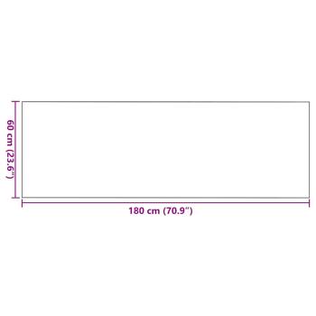 Türmatte Rechteckig Schwarz 60x180 cm