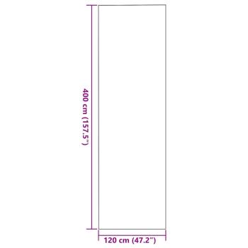 Fußmatte Grau und Schwarz 120 x 400 cm 100% Polyamid