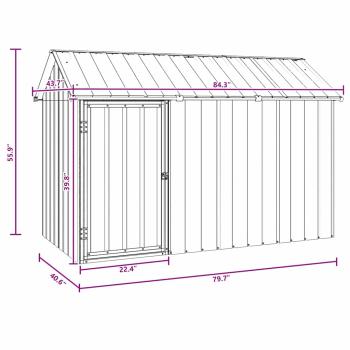 Vogelvoliere Anthrazit 112x215x141 cm Stahl