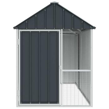 Vogelvoliere Anthrazit 112x215x141 cm Stahl