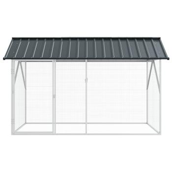 Vogelvoliere Anthrazit 112x227x141 cm Stahl