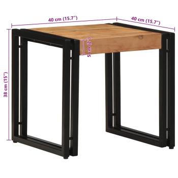 Couchtisch 40x50x38 cm Massivholz Akazie