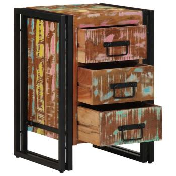 ARDEBO.de - Nachttisch bunt 40x35x50 cm aus massivem Altholz