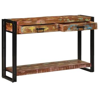 ARDEBO.de - Konsolentisch Mehrfarbig 120x33x75 cm Massivholz Altholz