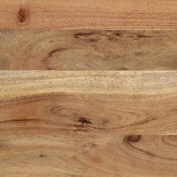 Konsole Schwarz 90x33x75 cm Massivholz Akazie und Metall