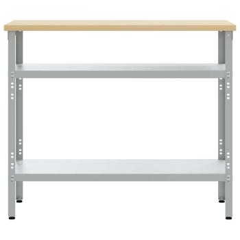 Arbeitstisch Grau 100x55x85 cm aus Stahl und Holzwerkstoff
